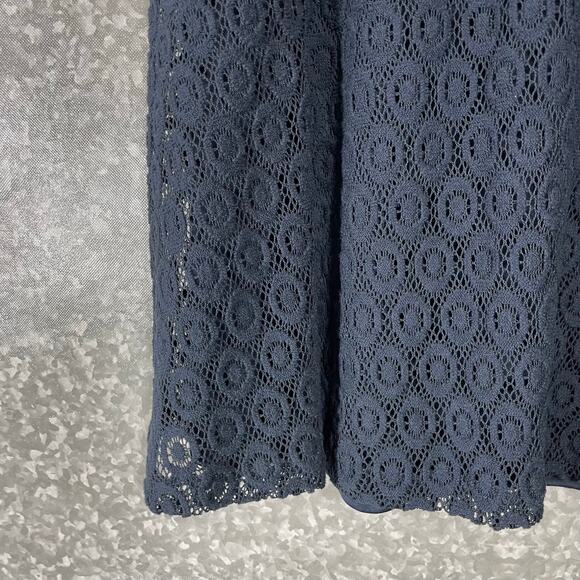 Alfani Women's Plus Size Navy Blue Lace Sexy A-Line Knee Length Skirt - Size 16W - Picture 3 of 7